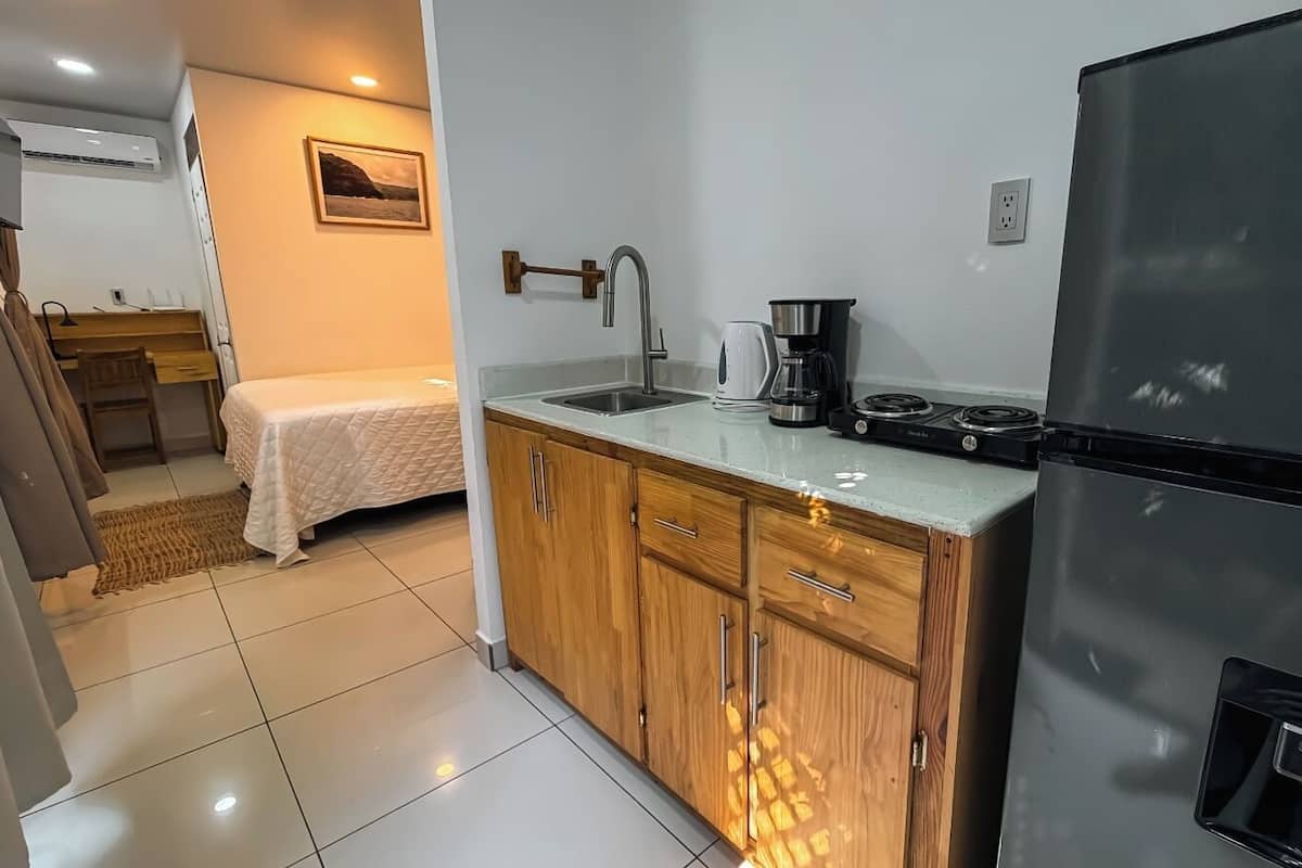 Deluxe-studiolejlighed - 1 queensize-seng - køkken (TV with Hot Water) | Gratis Wi-Fi, sengetøj