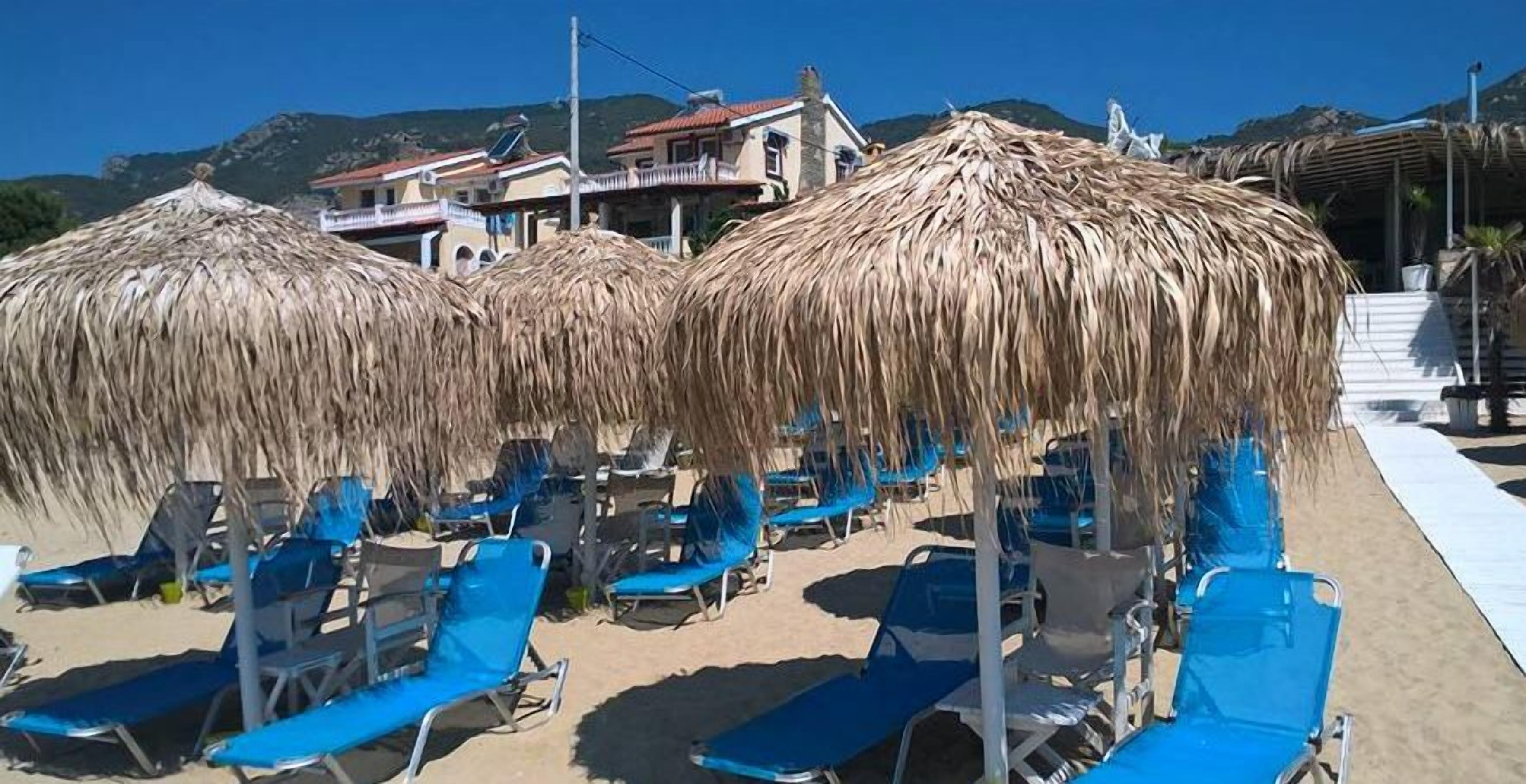 private beach nearby, sun-loungers, beach umbrellas, beach towels