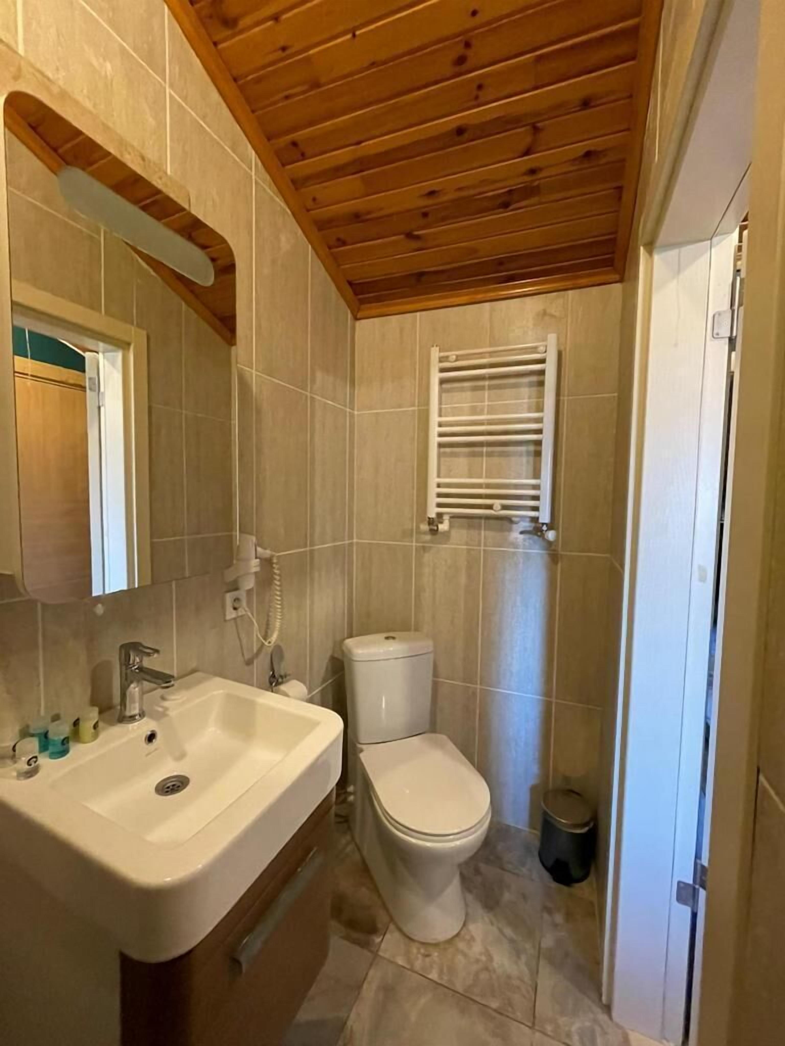 double room, fireplace (yesil teras) | bathroom | shower, rainfall showerhead, designer toiletries, hair dryer