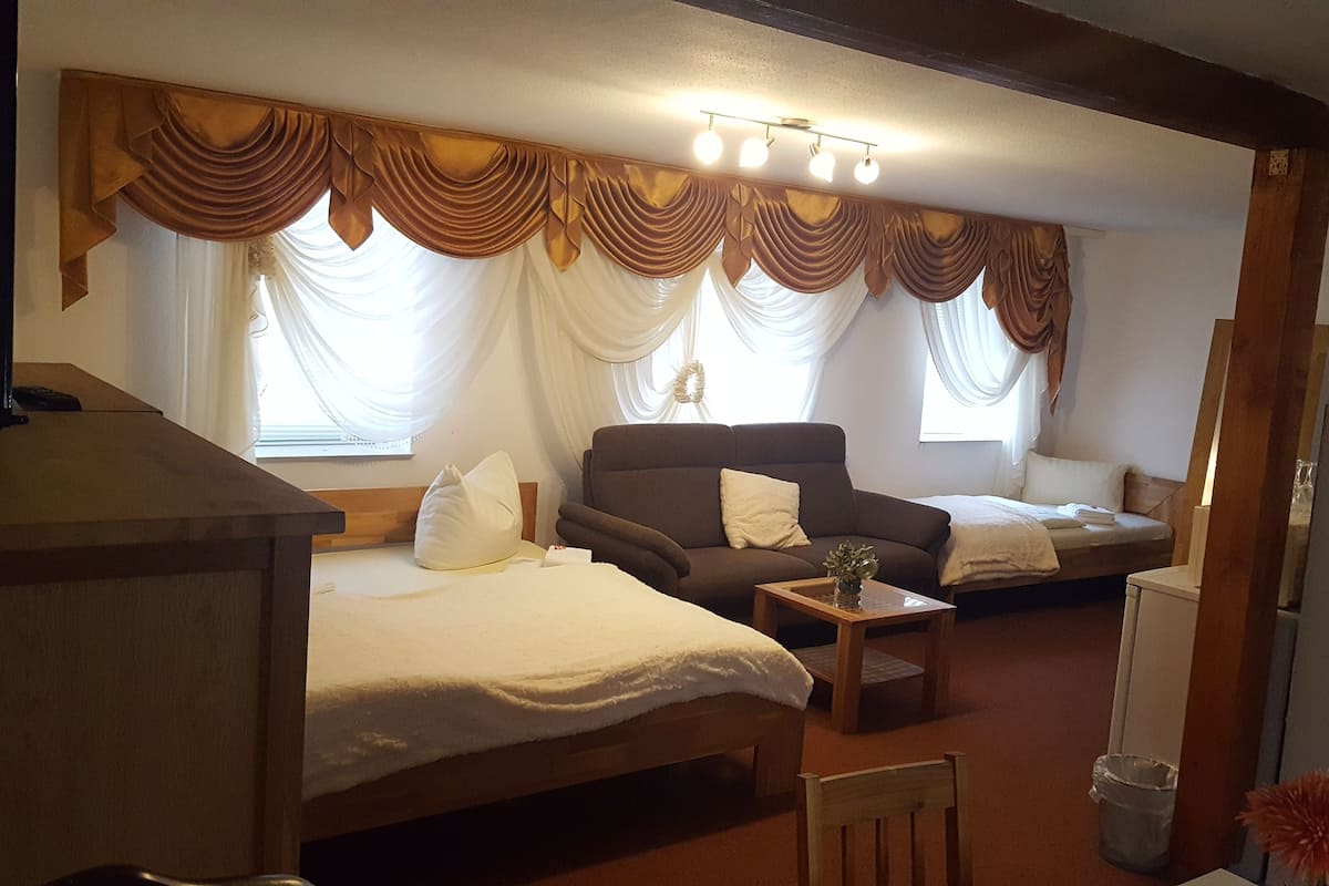 Minibar, desk, iron/ironing board, WiFi (free)