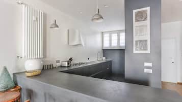 Apartment, 2 Bedrooms | Private kitchen | Full-sized fridge, microwave, oven, stovetop