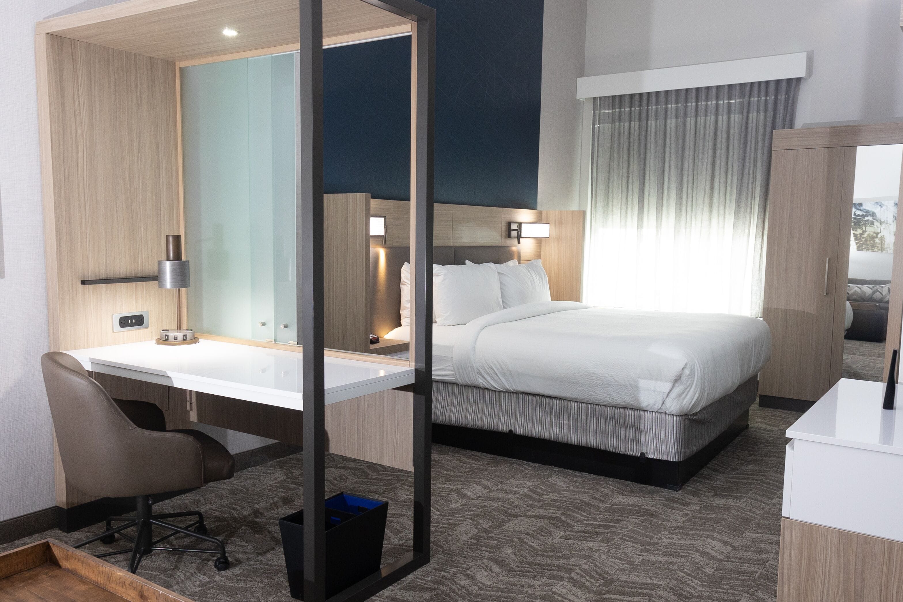 suite, 1 king bed with sofa bed | 1 bedroom, desk, laptop workspace, blackout curtains