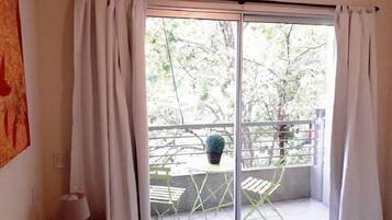 Apartamento, 1 cama de casal e sofá-cama | Sacada