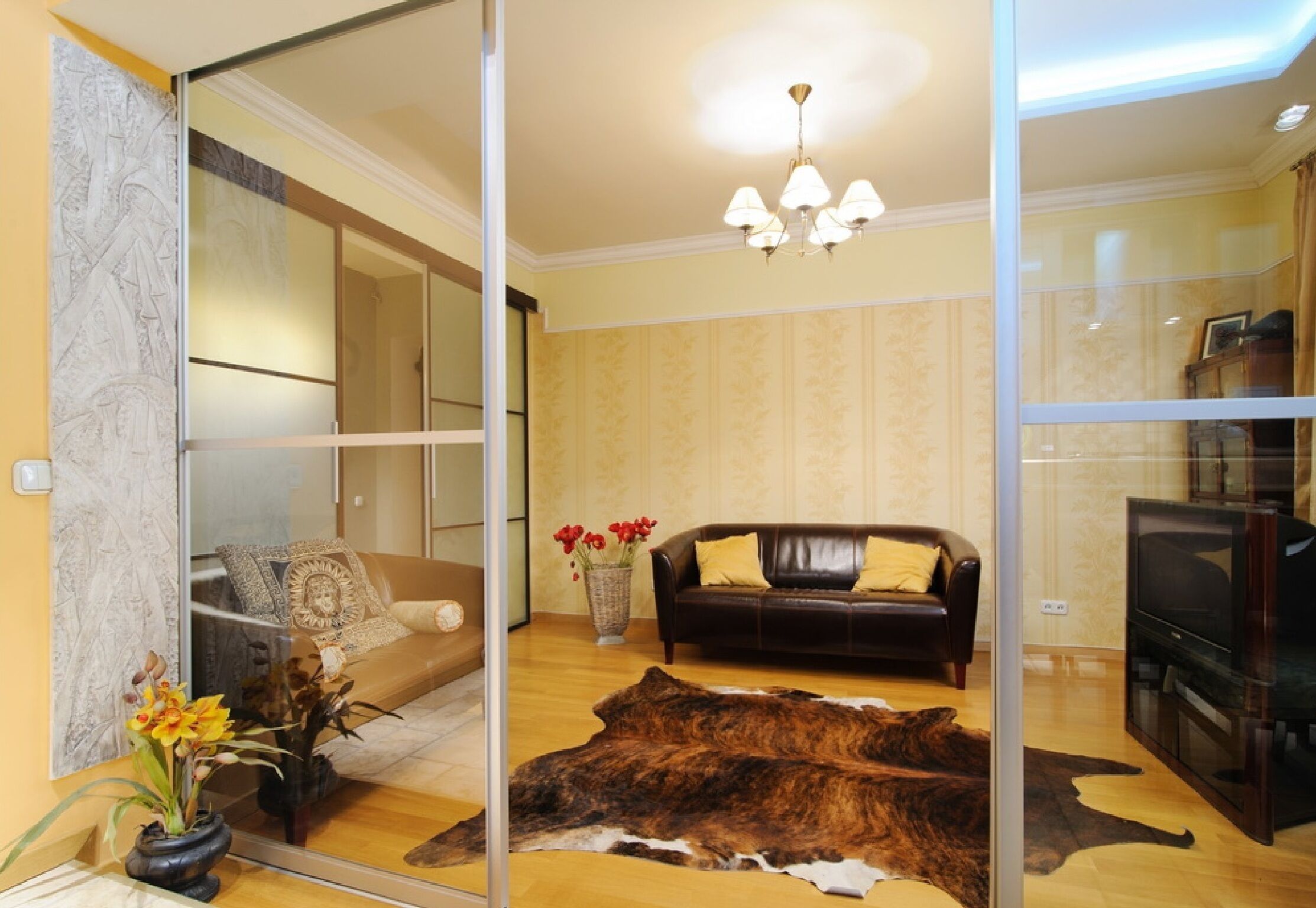 Kondominium Basic, 2 kamar tidur (Gorodskoy Val 10) | 1 kamar tidur, setrika/meja setrika, dan Wi-Fi gratis