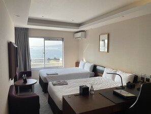 In-room safe, desk, laptop workspace, blackout curtains - Clayton Bay Hotel (Kure)
