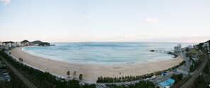 Vista a la playa o el mar
