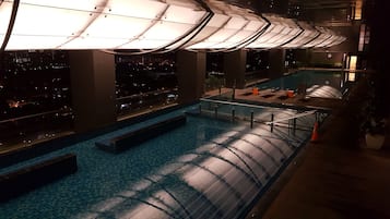 Indoor pool, open 6:30 AM to 11:00 PM, pool loungers