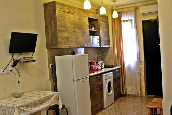 Apartamento (25m²) | Individualmente decorados, individualmente mobiliados, cortinas blackout