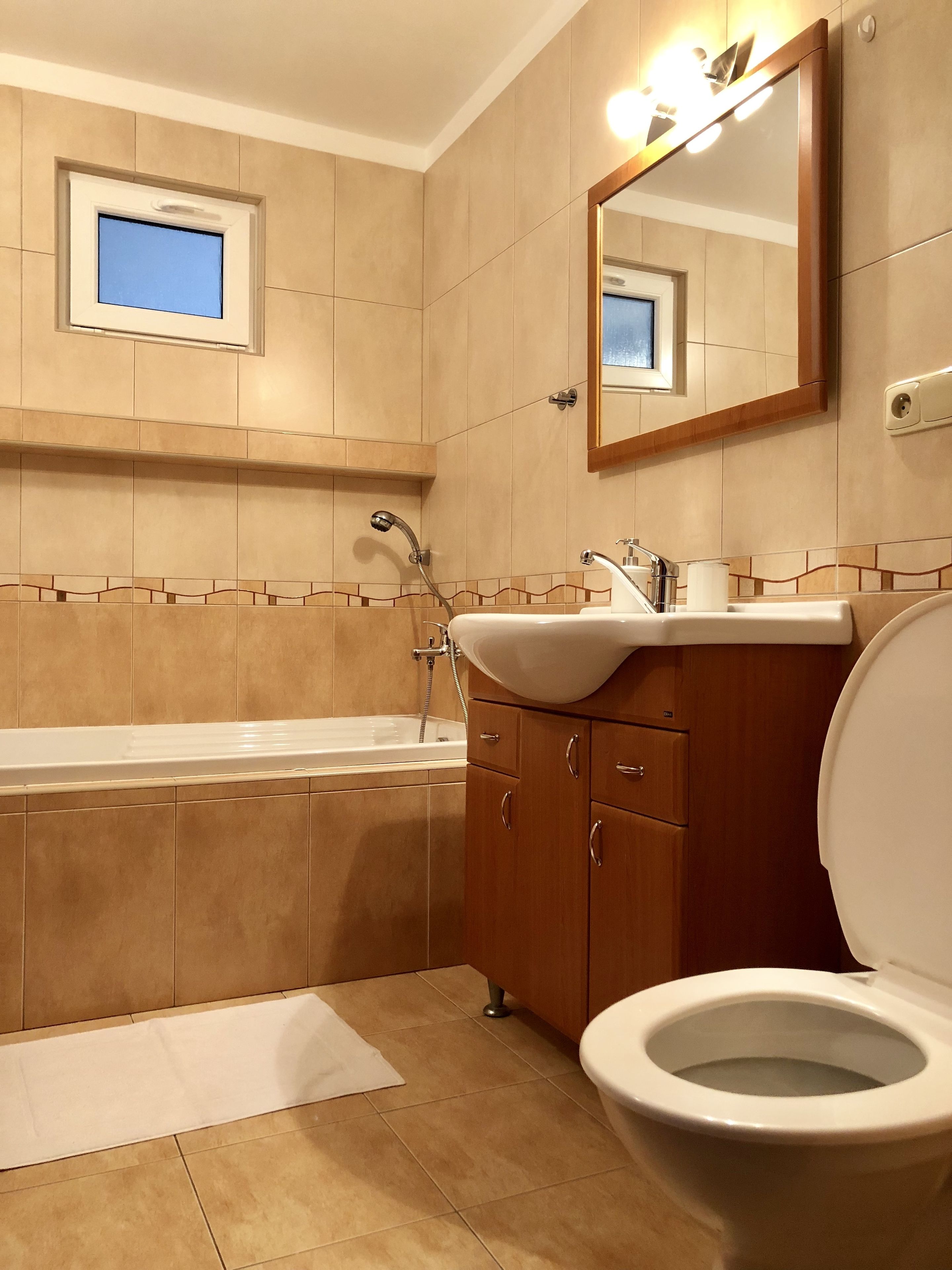 Deluxe Suite | Bathroom | Combined shower/tub, free toiletries, hair dryer, towels