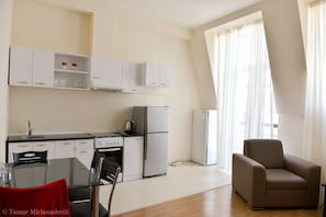 Premium Apartment, 1 Bedroom | Private kitchenette | Fridge, oven, cookware/dishes/utensils - Premium Residences by NOVO (Batumi)