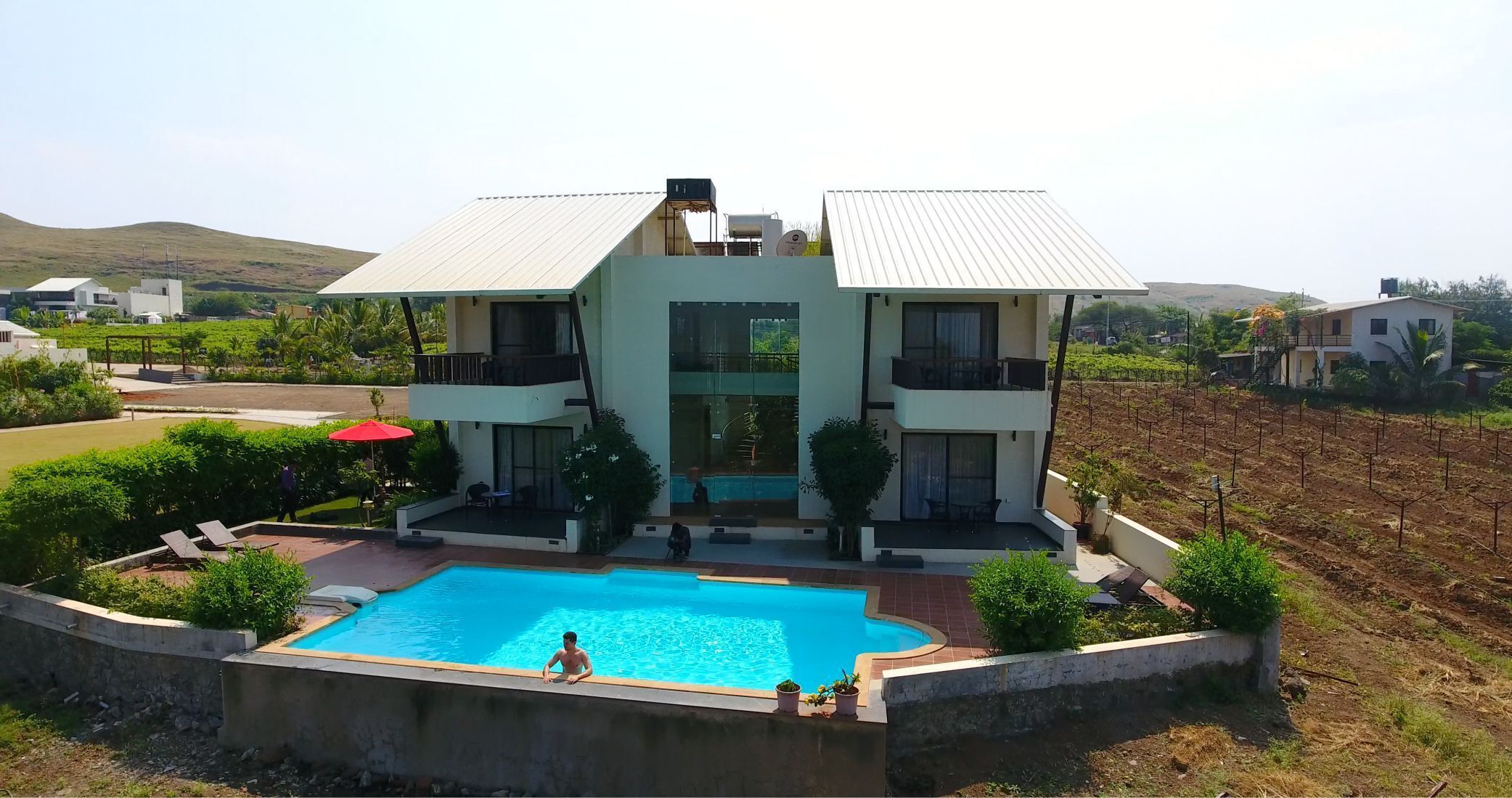 front of property – evening/night