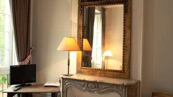 Individually decorated, individually furnished, desk, blackout curtains