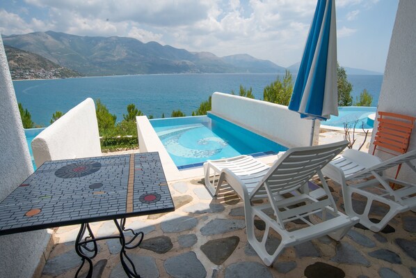 Panoramic Studio, 1 Bedroom, Private Pool, Sea View | View from room