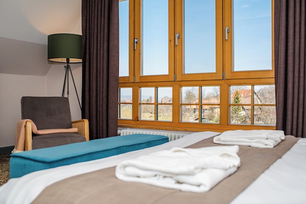 Ropa de cama de alta calidad y minibar