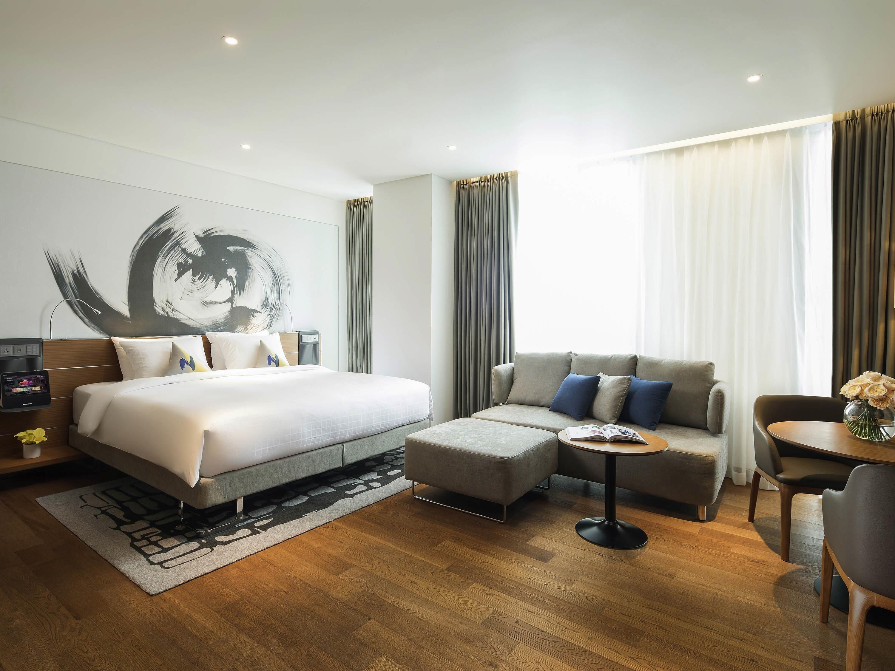 Habitación Deluxe, 1 cama matrimonial (Residence) | Ropa de cama de alta calidad, edredón y minibar 