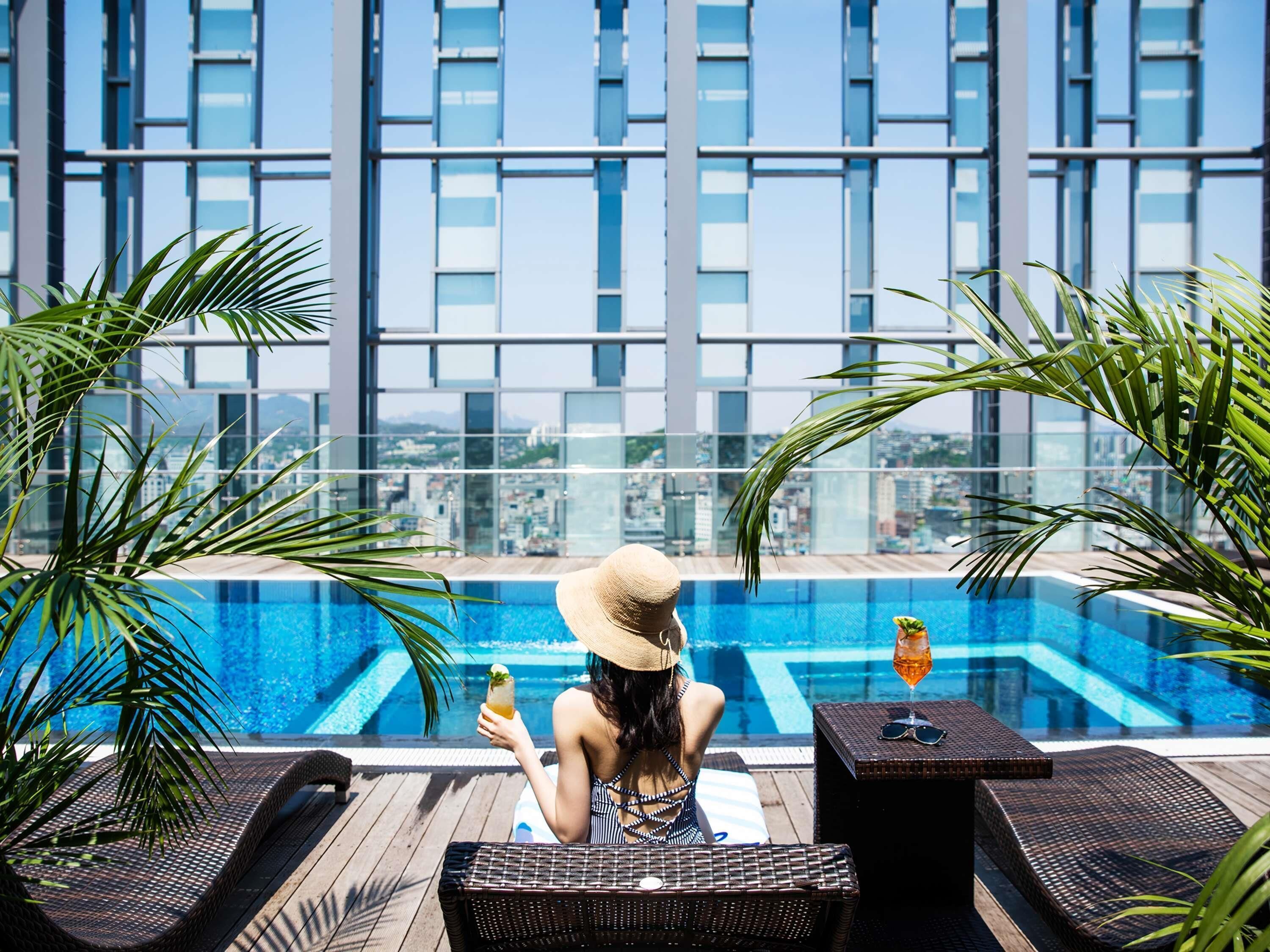 Indoor pool, seasonal outdoor pool, cabanas (surcharge), sun loungers