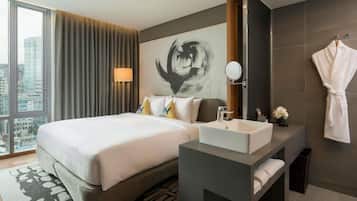 Premium bedding, down duvets, minibar, in-room safe