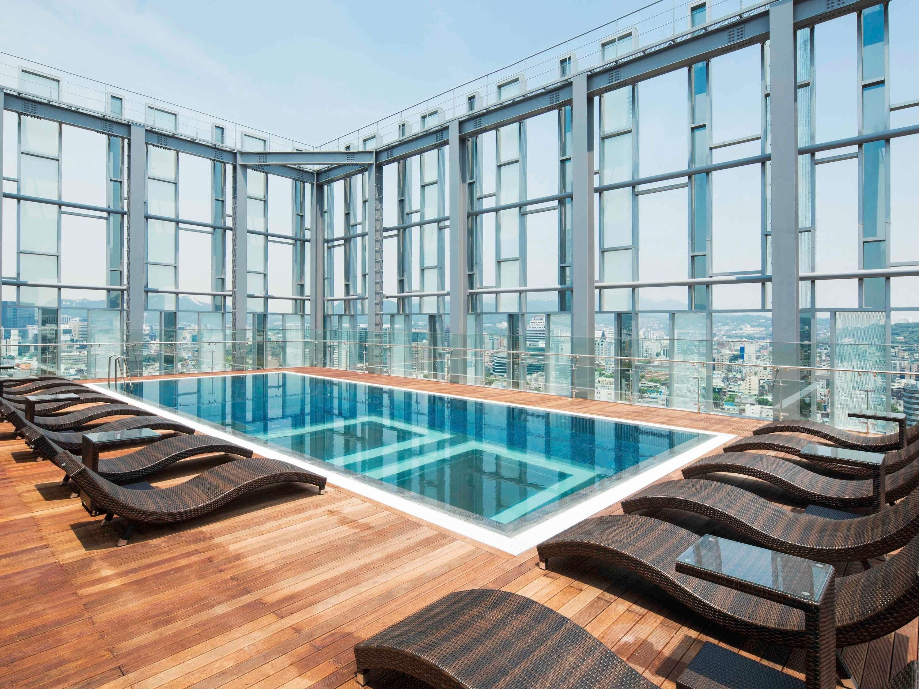 Indoor pool, seasonal outdoor pool, cabanas (surcharge), sun loungers
