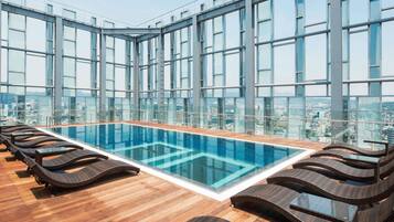 Indoor pool, seasonal outdoor pool, cabanas (surcharge), sun loungers