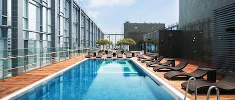 Indoor pool, seasonal outdoor pool, cabanas (surcharge), sun loungers