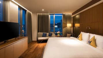 1 chambre, literie de qualité supérieure, couette en duvet d'oie