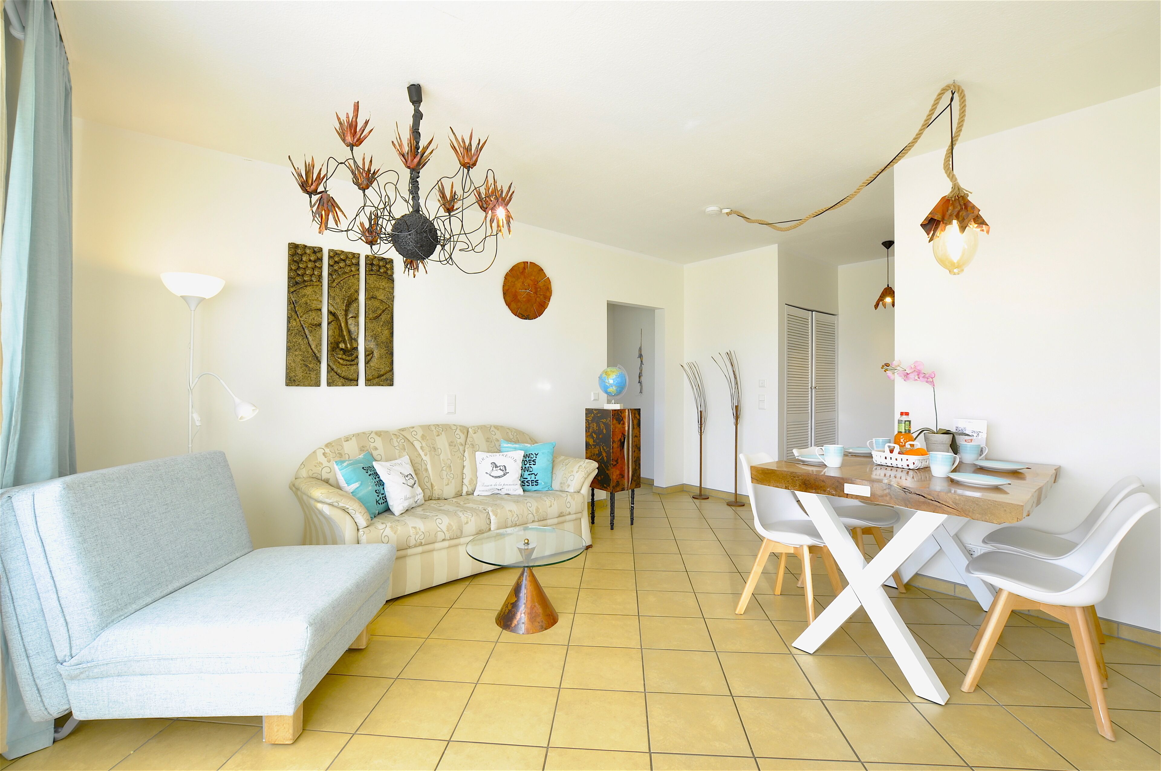 Comfort Apartment | Living area | 40-inch flat-screen TV with satellite channels, TV