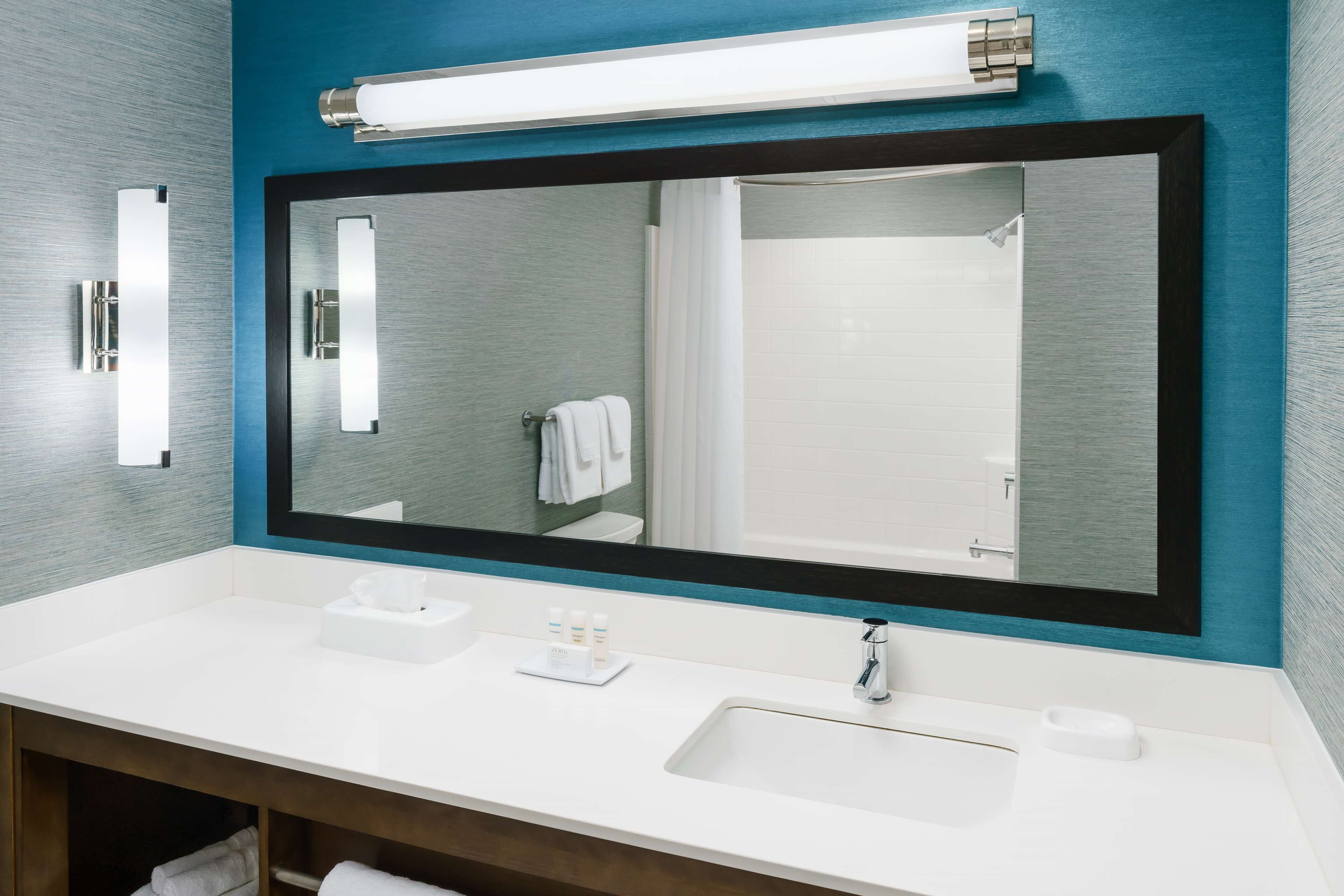 free toiletries, hair dryer, towels