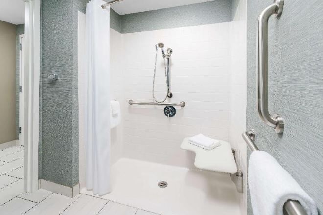 Free toiletries, hair dryer, towels