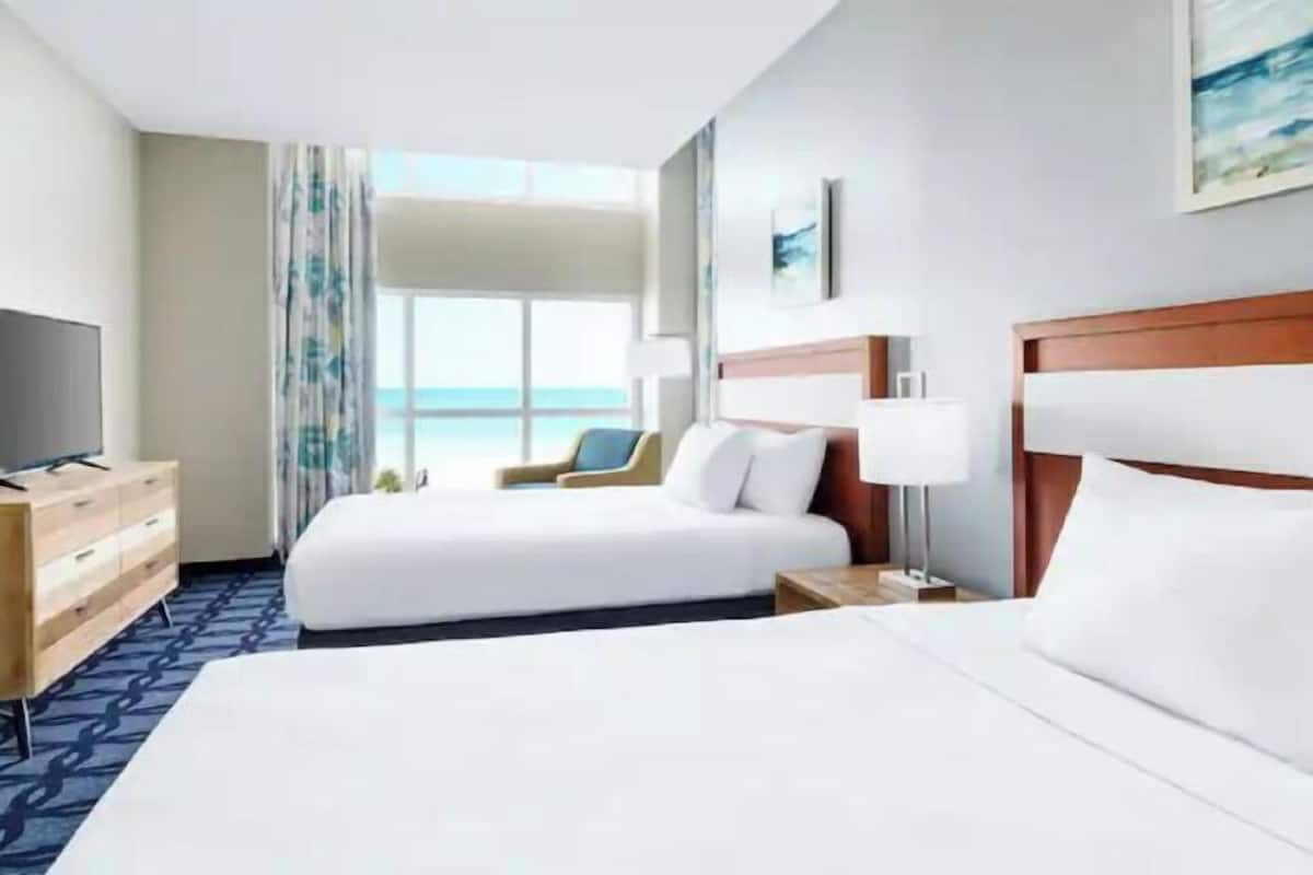 In-room safe, desk, blackout curtains, iron/ironing board