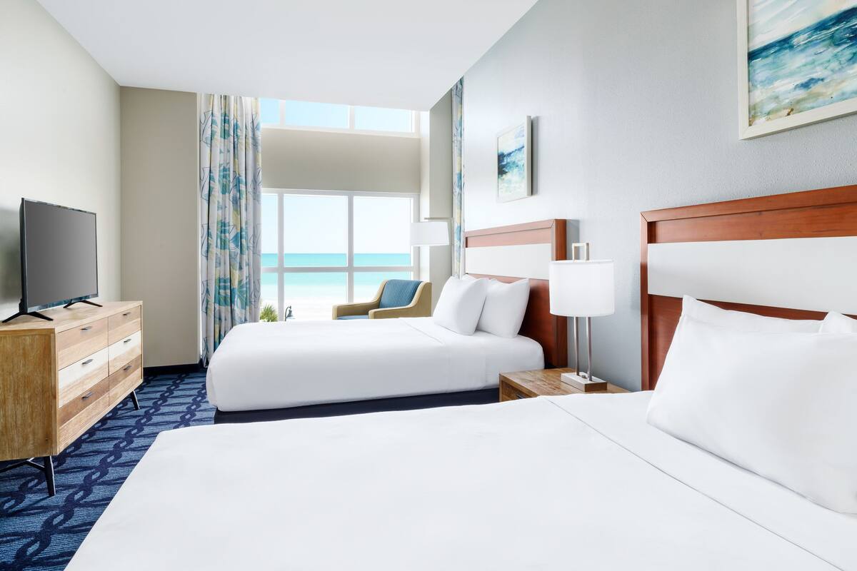 suite, 2 bedrooms (ocean), oceanfront | in-room safe, desk, blackout curtains, iron/ironing board