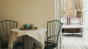 Basic Double or Twin Room, Multiple Beds, Terrace (Tzefania Hotel 106) | In-room dining