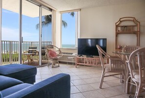 Condo, 1 Bedroom | Living room - Estero Beach & Tennis 205a 1 Bedroom Condo by Redawning (Fort Myers Beach)
