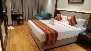 Premium Deluxe Room | In-room safe, desk, iron/ironing board