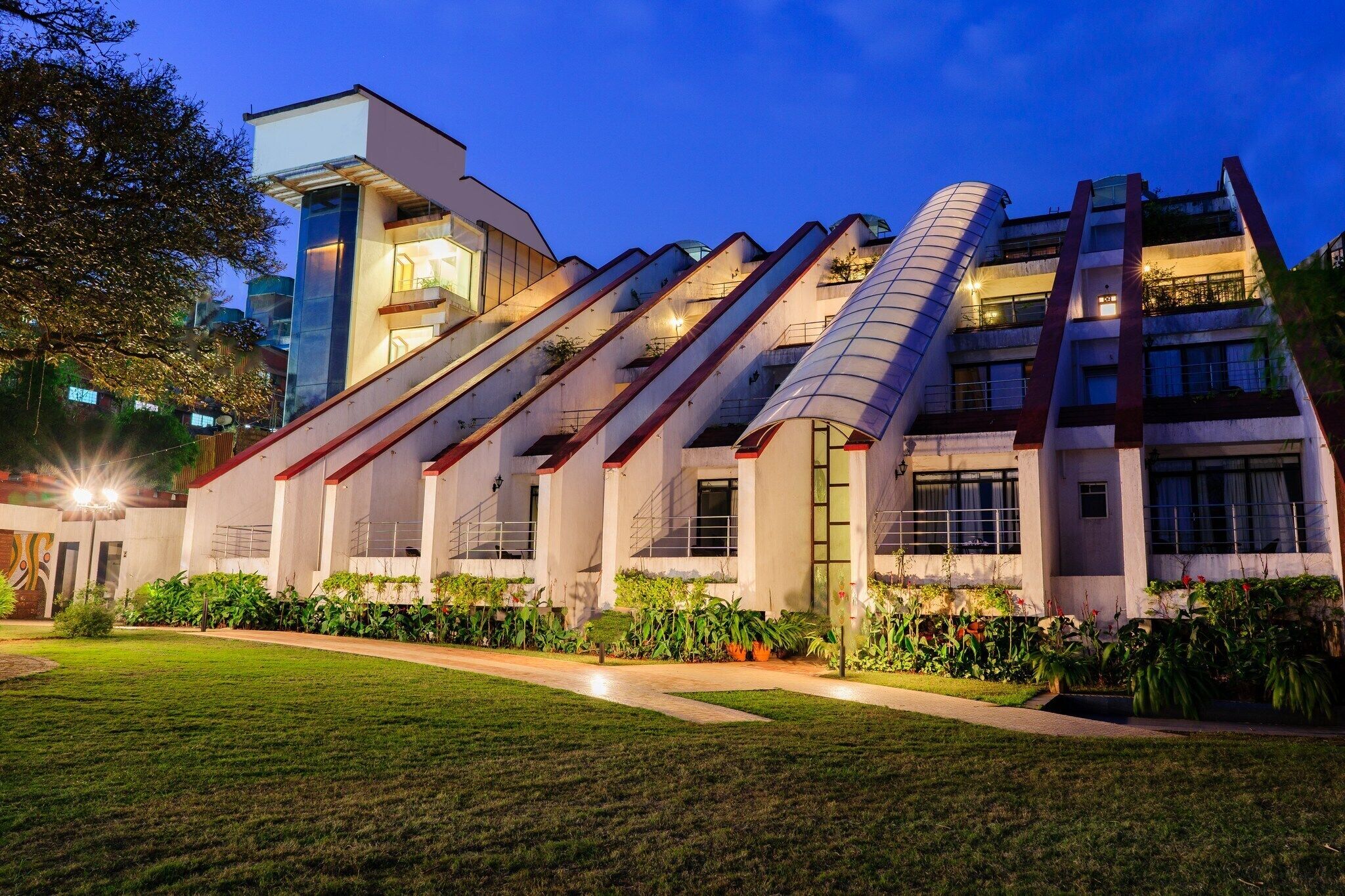 Front of property – evening/night