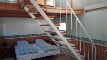 Family Room, Multiple Beds, Shared Bathroom | Minibar, iron/ironing board, free WiFi, bed sheets