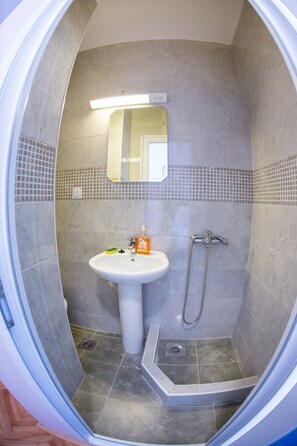Classic Single Room, 1 Twin Bed | Bathroom | Shower, towels - Guest House Blue Coast (Budva)