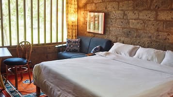 Premium bedding, desk, soundproofing, iron/ironing board