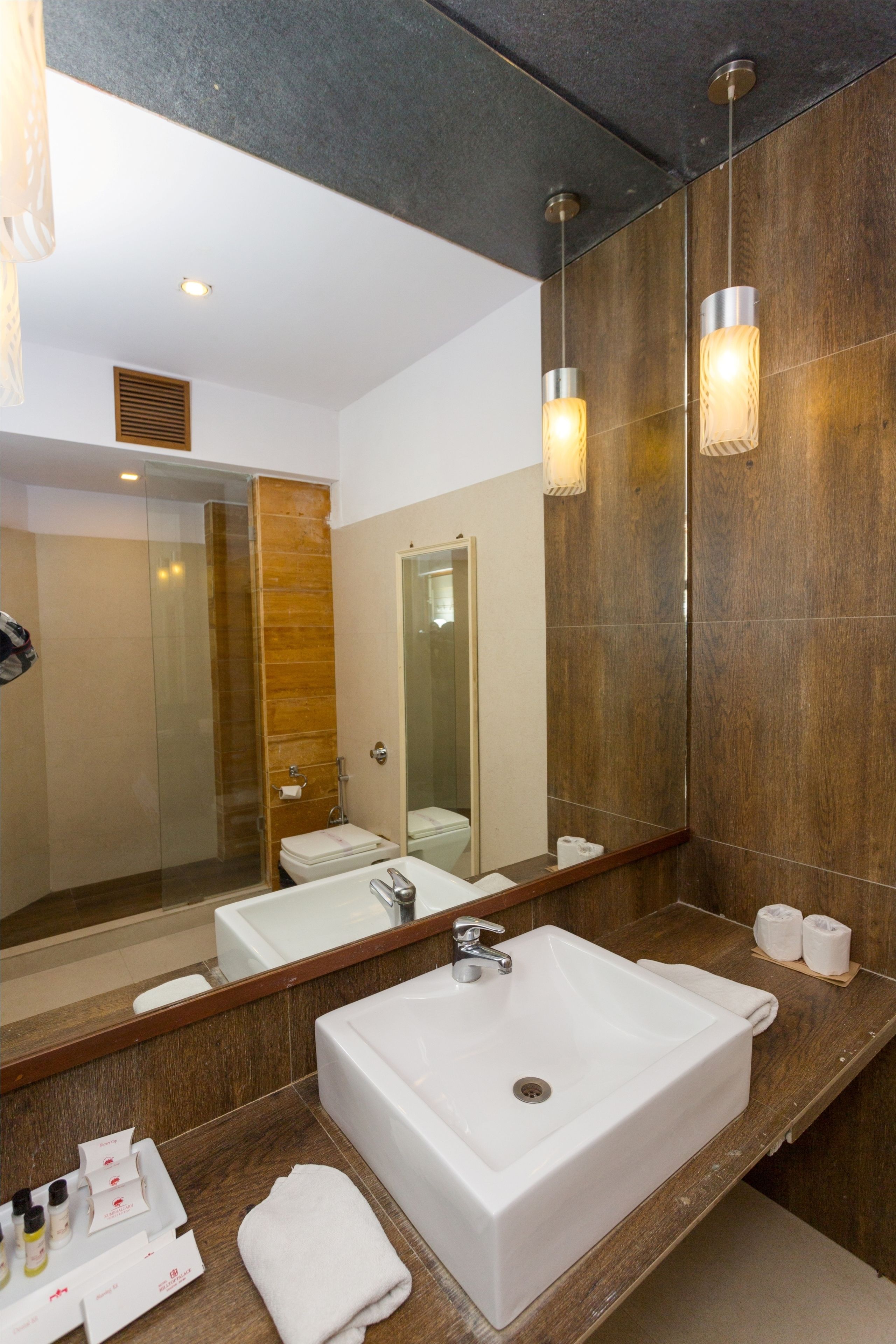 deluxe non lake facing room | bathroom | shower, free toiletries, hair dryer, towels