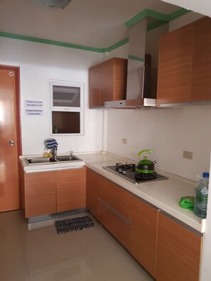 Apartment, 4 Bedrooms | Private kitchenette | Full-sized fridge, stovetop, coffee/tea maker, electric kettle - Unit 6  4BR Wanay Apartment (Baguio)