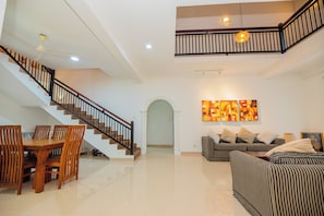 Villa, 4 Bedrooms | Living area | Flat-screen TV, stereo