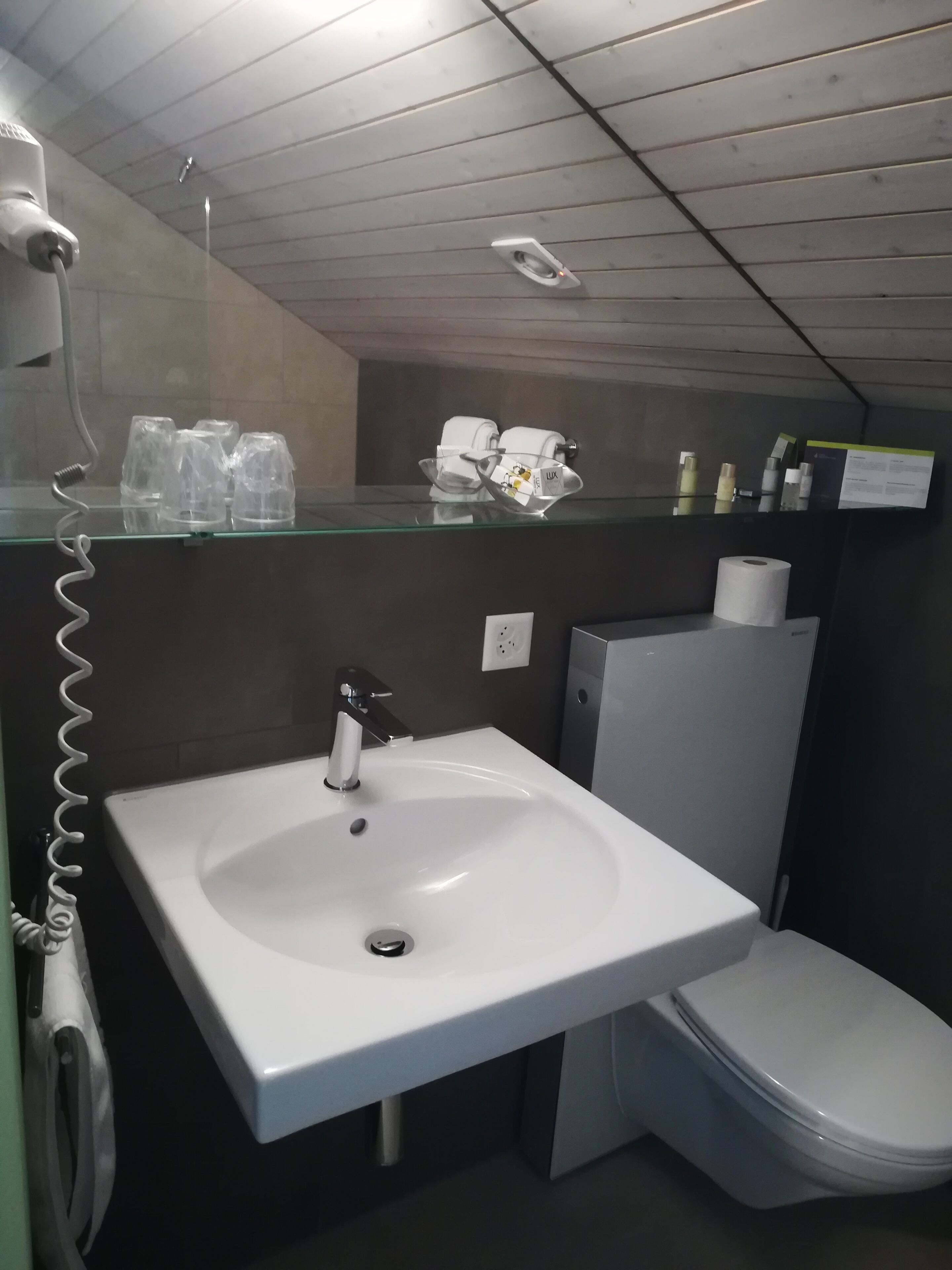 triple room, lakeside | bathroom | shower, free toiletries, hair dryer, towels