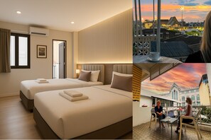 Deluxe Twin Room, 2 Queen Beds, Balcony, City View