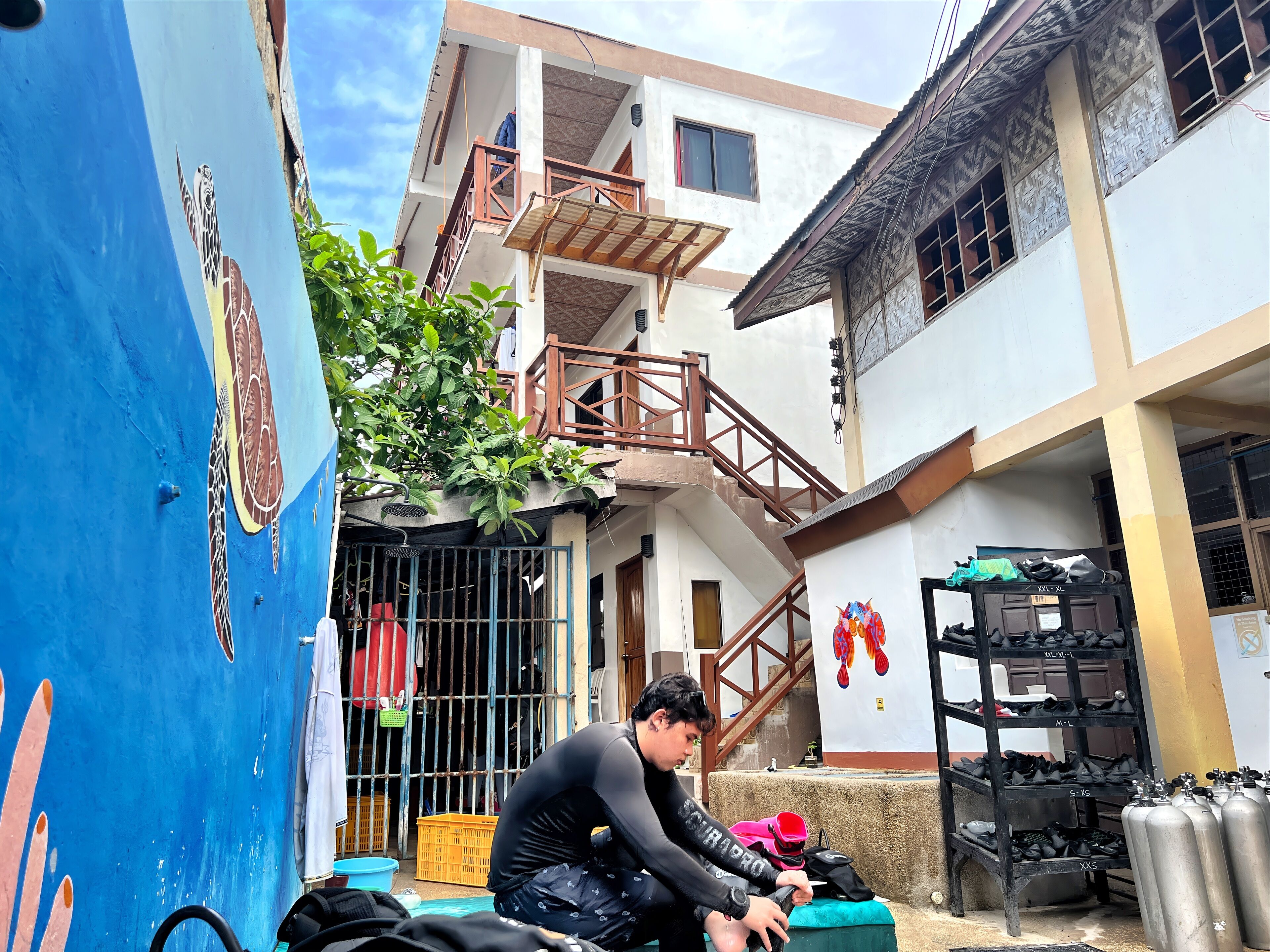 outdoor banquet area