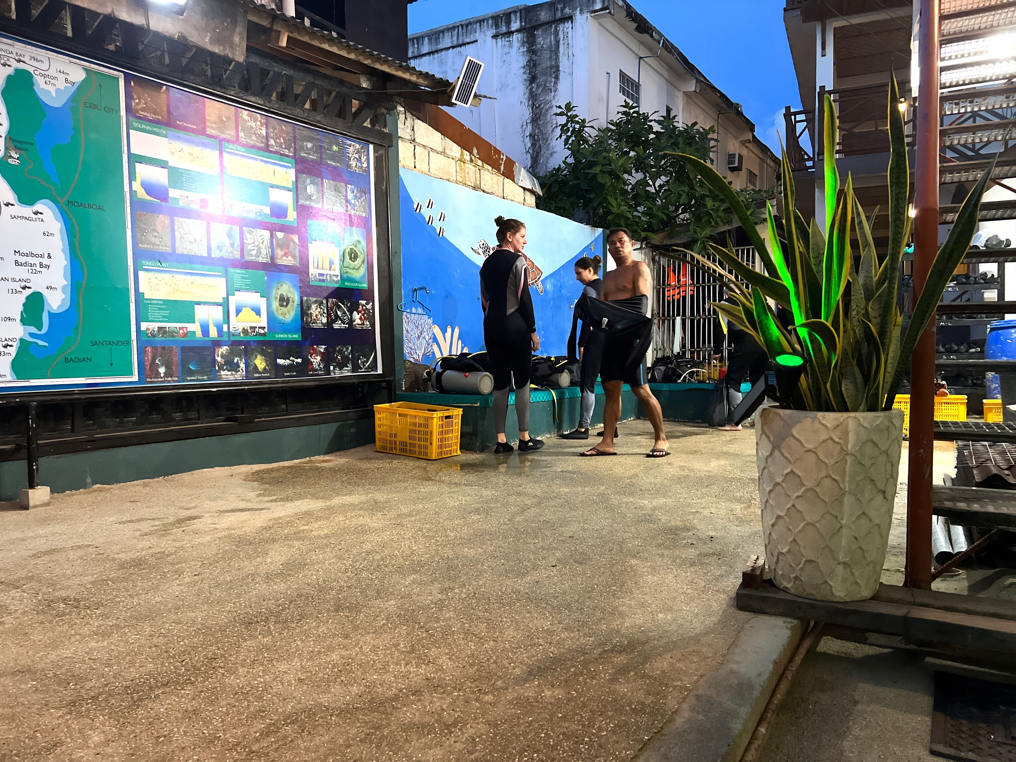 outdoor banquet area