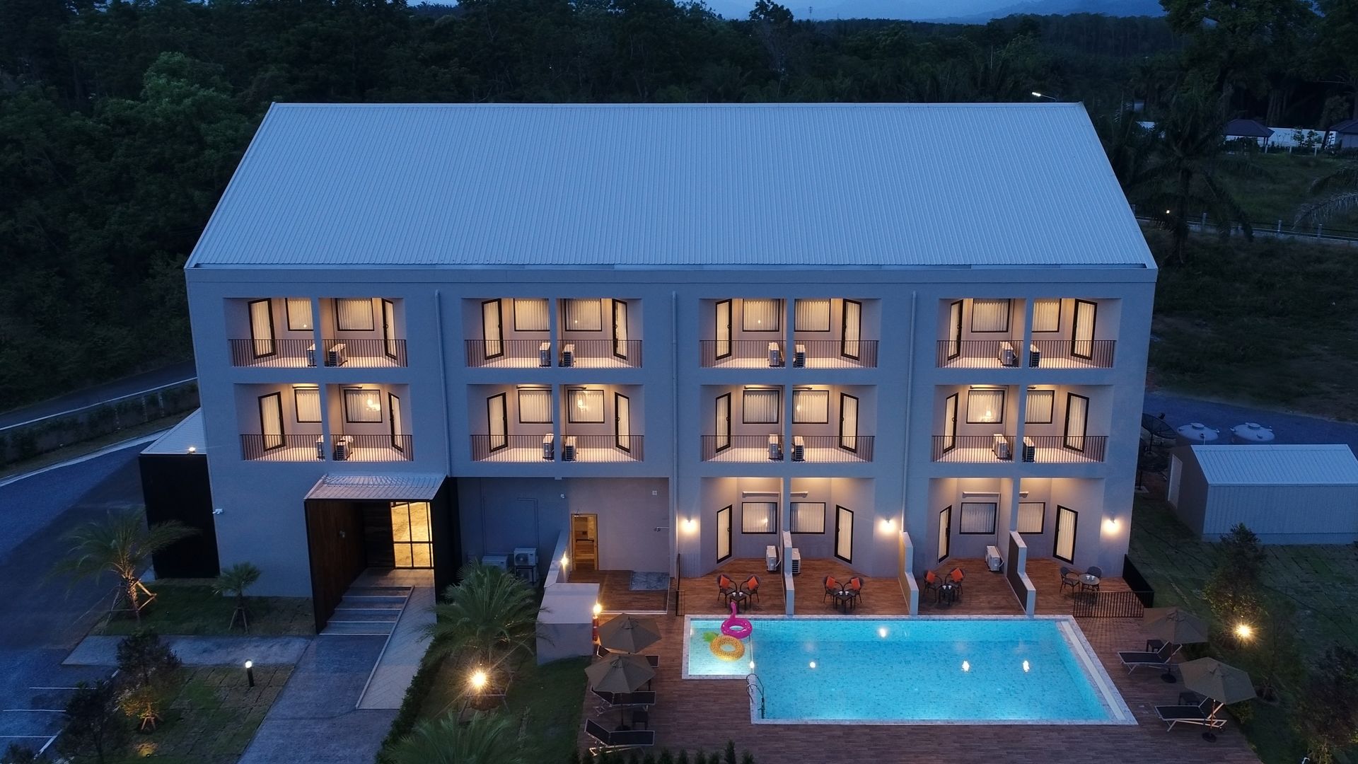 front of property – evening/night