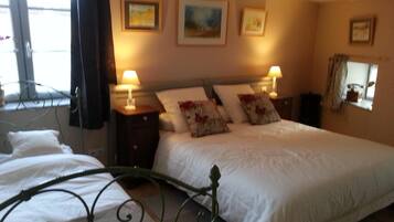 Premium bedding, desk, soundproofing, iron/ironing board