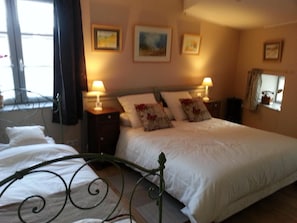 Premium bedding, desk, soundproofing, iron/ironing board