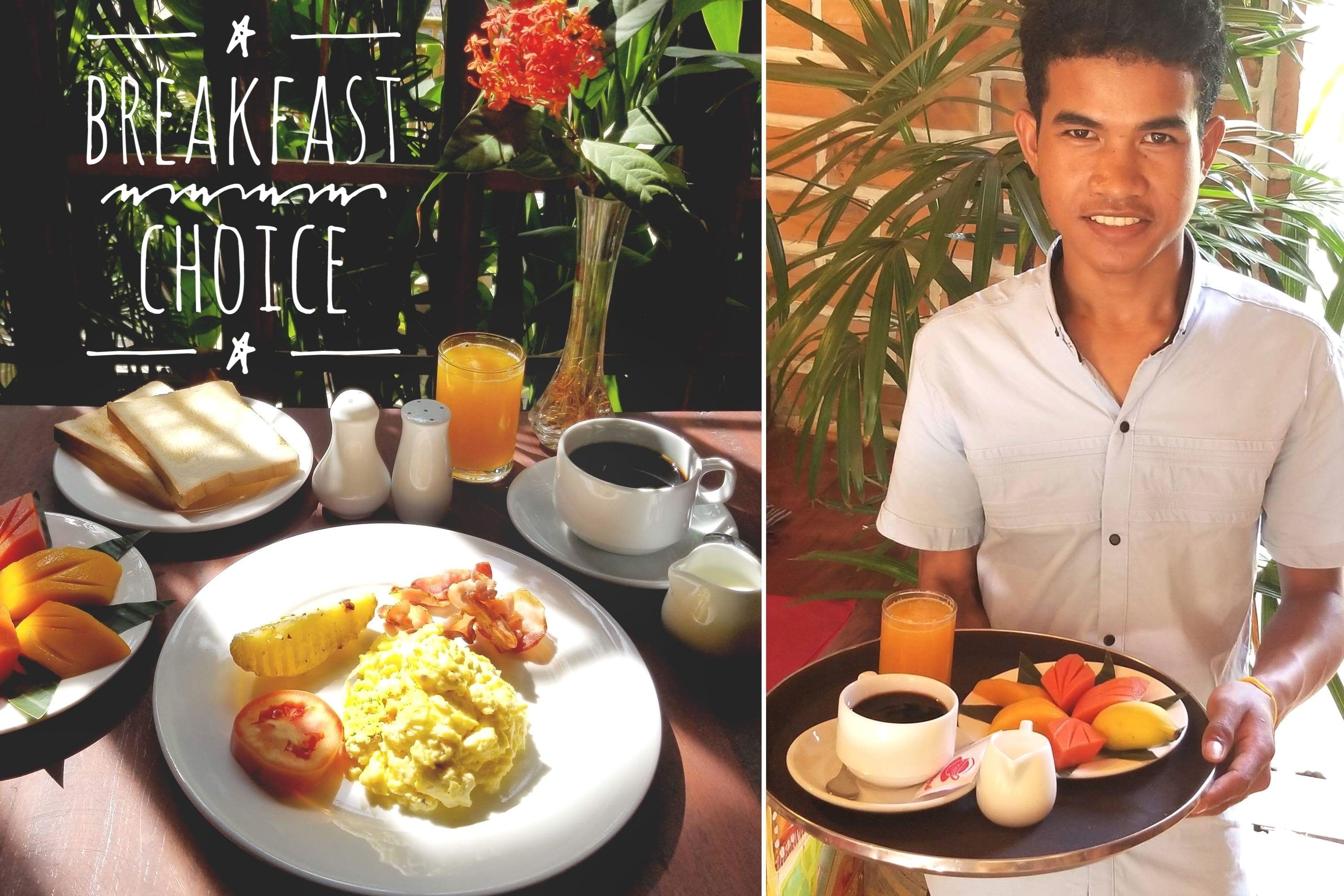 breakfast, lunch and dinner served