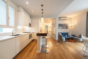 Apartment, 3 Bedrooms, Terrace | Living area | Flat-screen TV