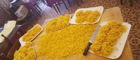 Lunch and dinner served, local cuisine